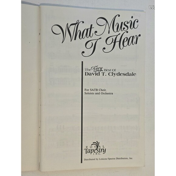 2 David T. Clydesdale Song Choir Books What Music I Hear & Thou Art Worthy SATB - Picture 8 of 9